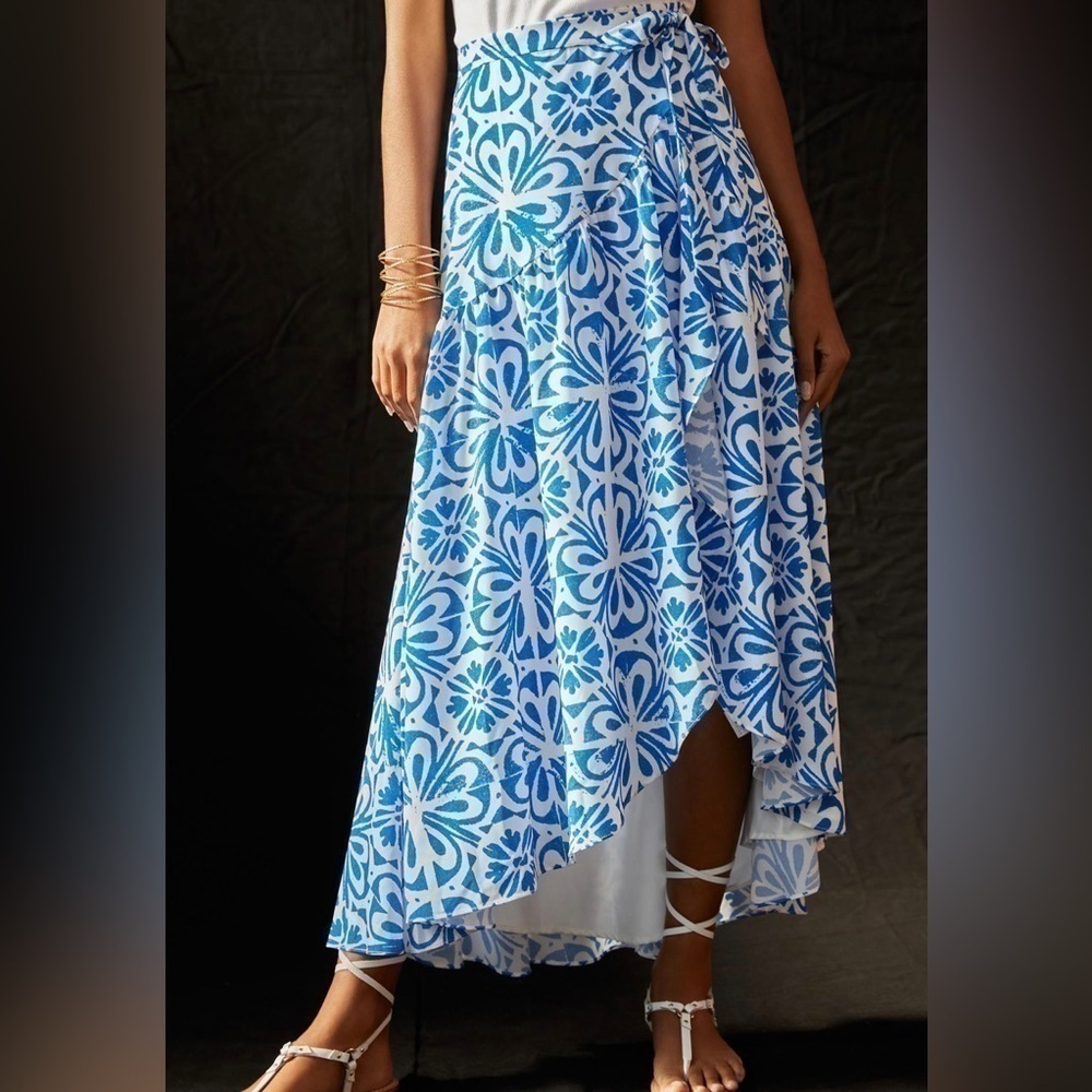 Hutch Printed Wrap Maxi Skirt